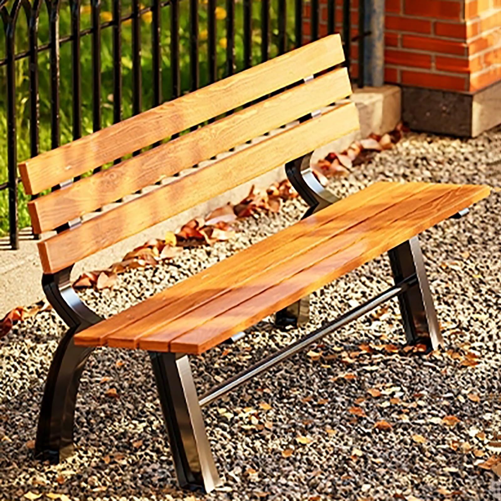 Banc de Jardin en Bois de Qualité Supérieure avec Structure en Métal