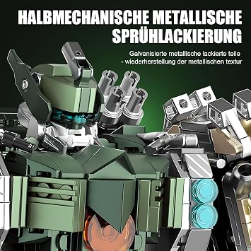 HIGH GODO Transforming Mecha Robot Building Blocks, 1403 PCS Hardcore Industrial-Style Technology Robot Model, Cool Robots Gift for Adult Collector Teen