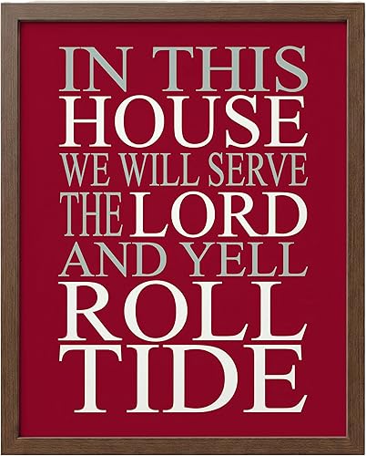 Miniatura 9 de AMERICAN LUXURY GIFTS In This House - We Serve the Lord, Arte de Pared con Citas Inspiracionales de Fútbol Americano, Impresión Artística de Pared
