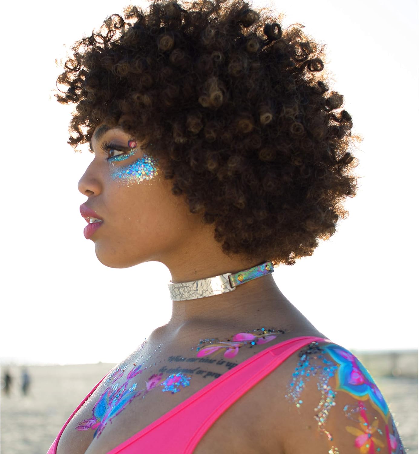 Biodegradable Body Glitter Set of Six (6) colors (30G) Chunky Rainbow body, face, hair eco glitter by Universal Soul, Pink, Gold, Green, Blue, Purple and Silver (Vegan & Cruelty Free) : Beauty & Personal Care