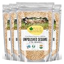 Bliss of Earth Organic Unpolished Sesame Seeds White For Eating, Raw Til Seeds Pack Of 4x200gm gallery image