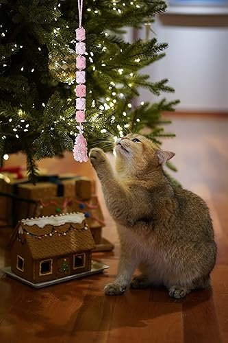 Miniatura 5 de DUQGUHO Cristales curativos de cuarzo rosa hecho a mano adorno para colgar en la pared, piedras naturales de Reiki mate, decoración