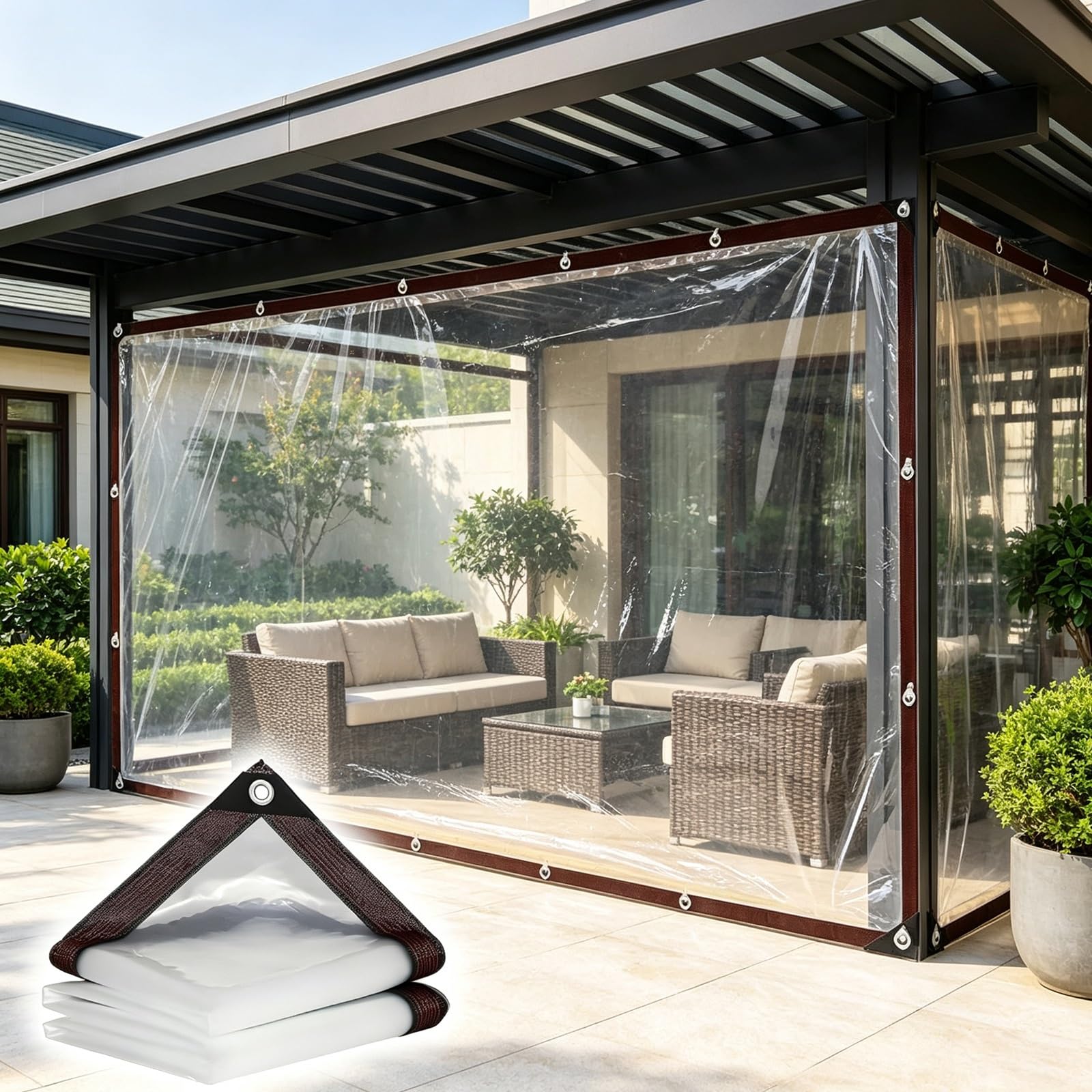 Lona impermeable para plantas de invernadero y porche transpirable a la luz 1x9 m