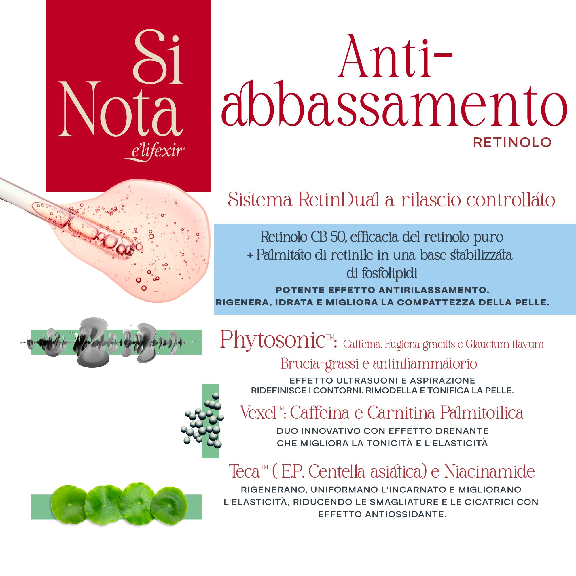 Elifexir | Anti-flaccidità Retinolo | Scolpisce, Rassoda e Rinnova | Pelle più Elastica, Firme e Luminosa | Con Retinolo CB 50 + Palmitato di Retinile e Tecnologia a Ultrasuoni | 200 ml