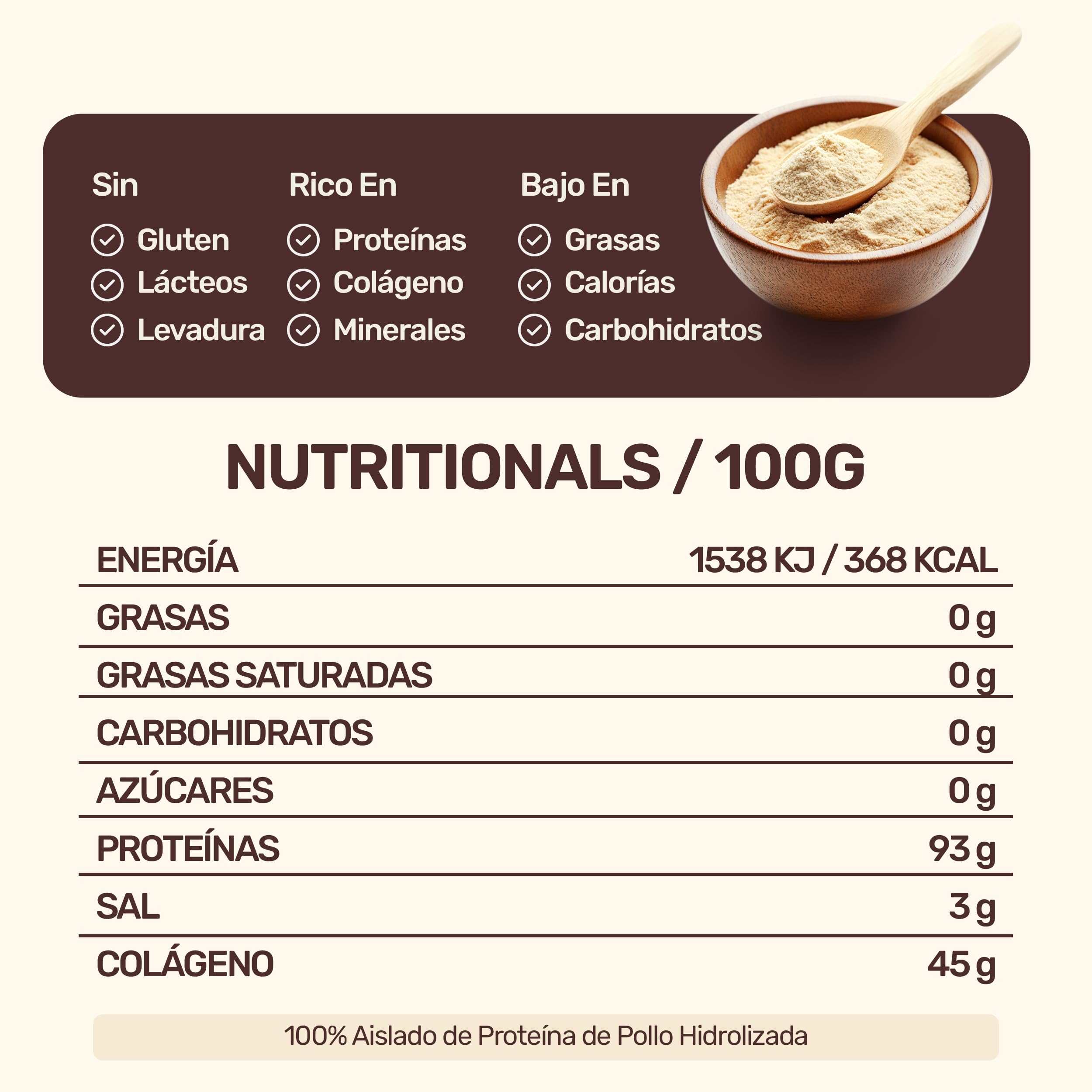 Caldo de Huesos 300g 100% Caldo de Pollo Sin Aditivos
