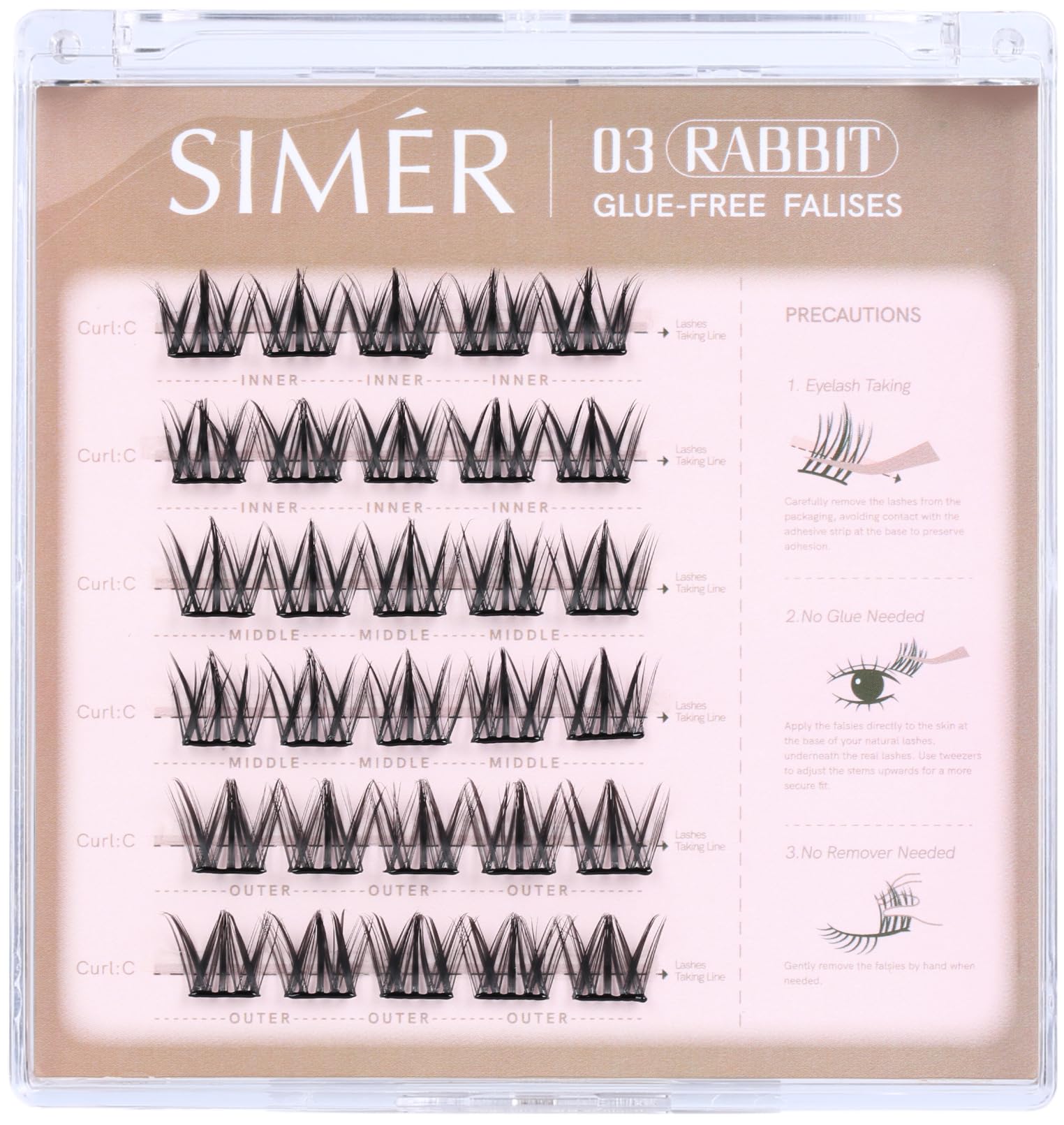 Self Adhesive Lash Clusters Press On Lashes Natural Eyelash Clusters 10-12mm C Curl Pre-Glued Cluster Lashes No Glue Needed Reusable Wispy DIY Eyelash