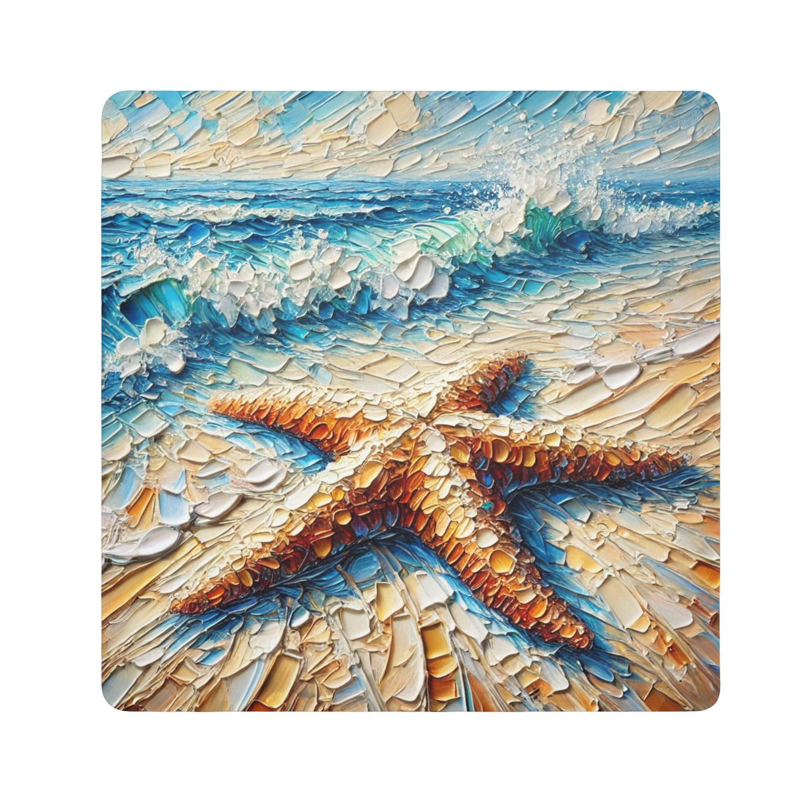 Starfish Ocean Blue Self-adhesive Cloth 17.7