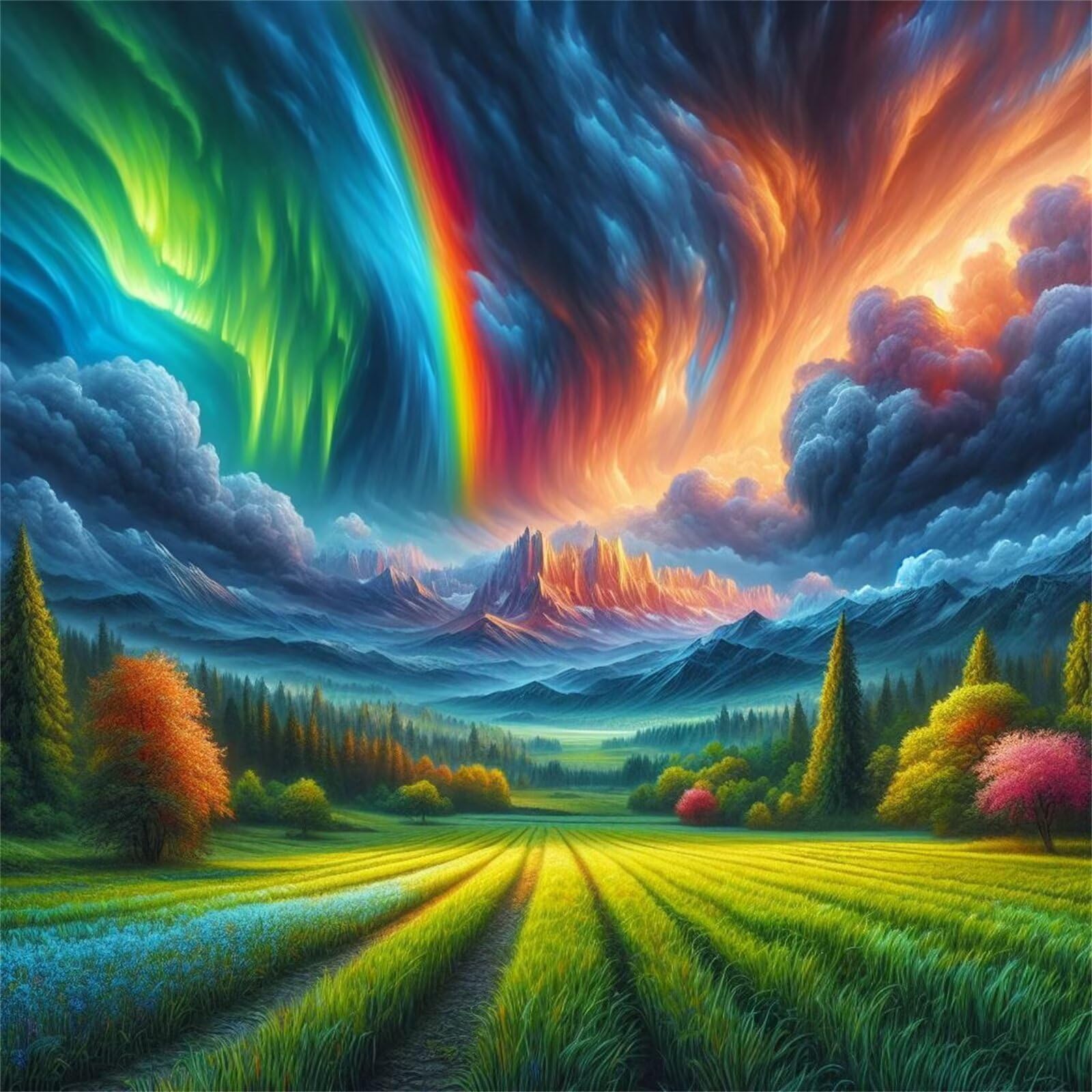 Puzzle 1000 elementów chmura polowa, puzzle dla dorosłych rodzinne gry aktywności, puzzle zrób to sam do dekoracji ścian domu