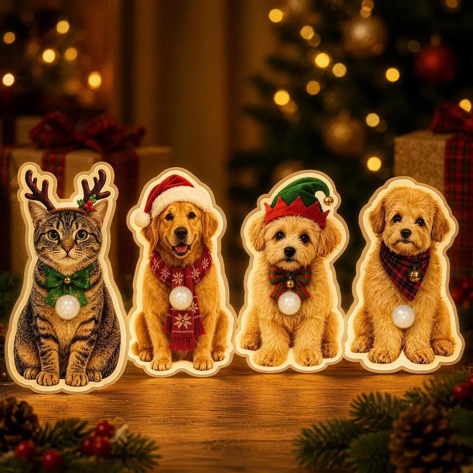 Luz nocturna personalizada con sensor de movimiento para mascotas, sensor 3D personalizado, decoración de pared para perro, luz nocturna 3D personalizada para mascotas (35 cm)