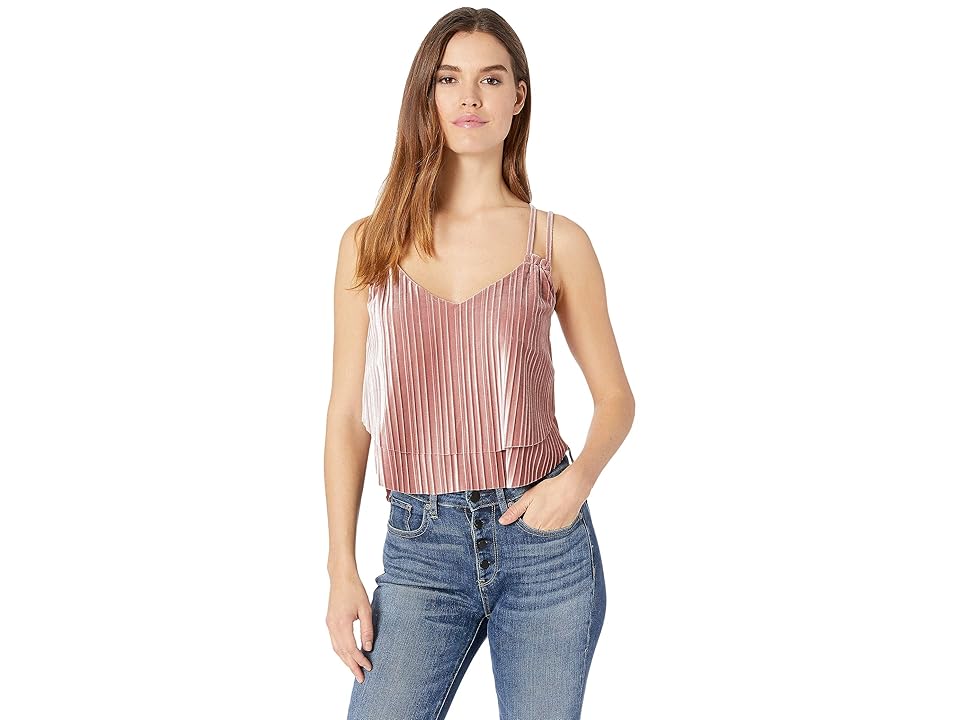 

Jack by BB Dakota Touch Of Velvet Pleated Double Layer Top (Rogue Pink) Women's Clothing