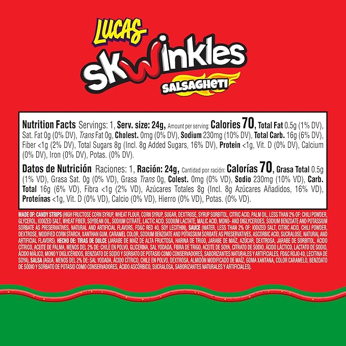 Lucas Salsagheti Dulce y Picante Sandía Tiras y Salsa Tamarindo 0.84oz miniatura 3