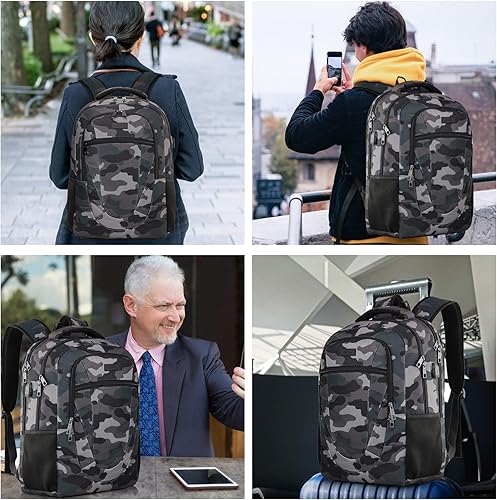 Miniatura 7 de BIKROD Mochila de viaje para laptop para hombres, mochilas para la escuela, adolescentes, niños, negocios, antirrobo, mochila delgada y duradera con