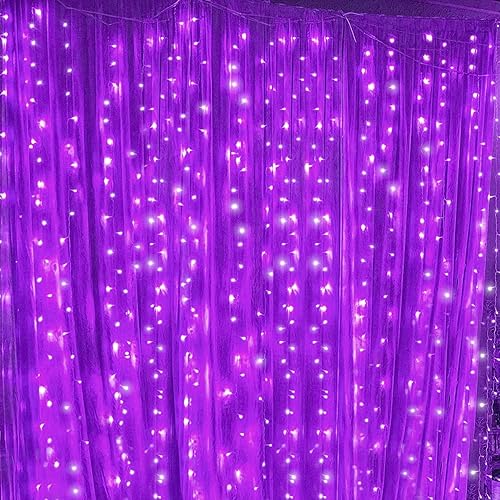 Miniatura 1 de Twinkle Star Cortina de cortina de ventana de 300 luces LED para Navidad, boda, fiesta, hogar, jardín, dormitorio, decoración de pared interior y