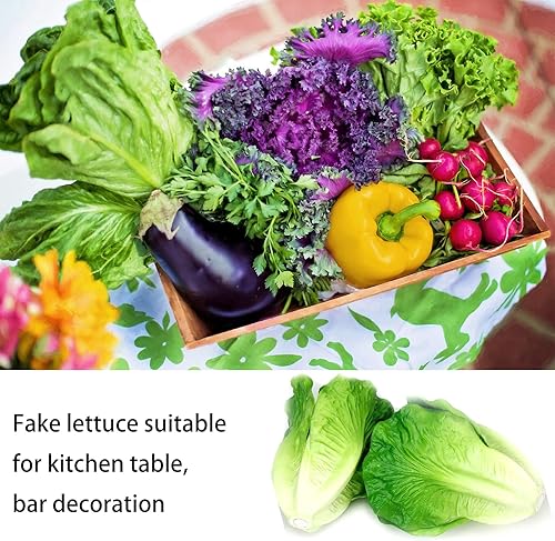 Miniatura 4 de Lechuga artificial de vegetales falsos para decoración de la casa, cocina, fiesta, guirnaldas