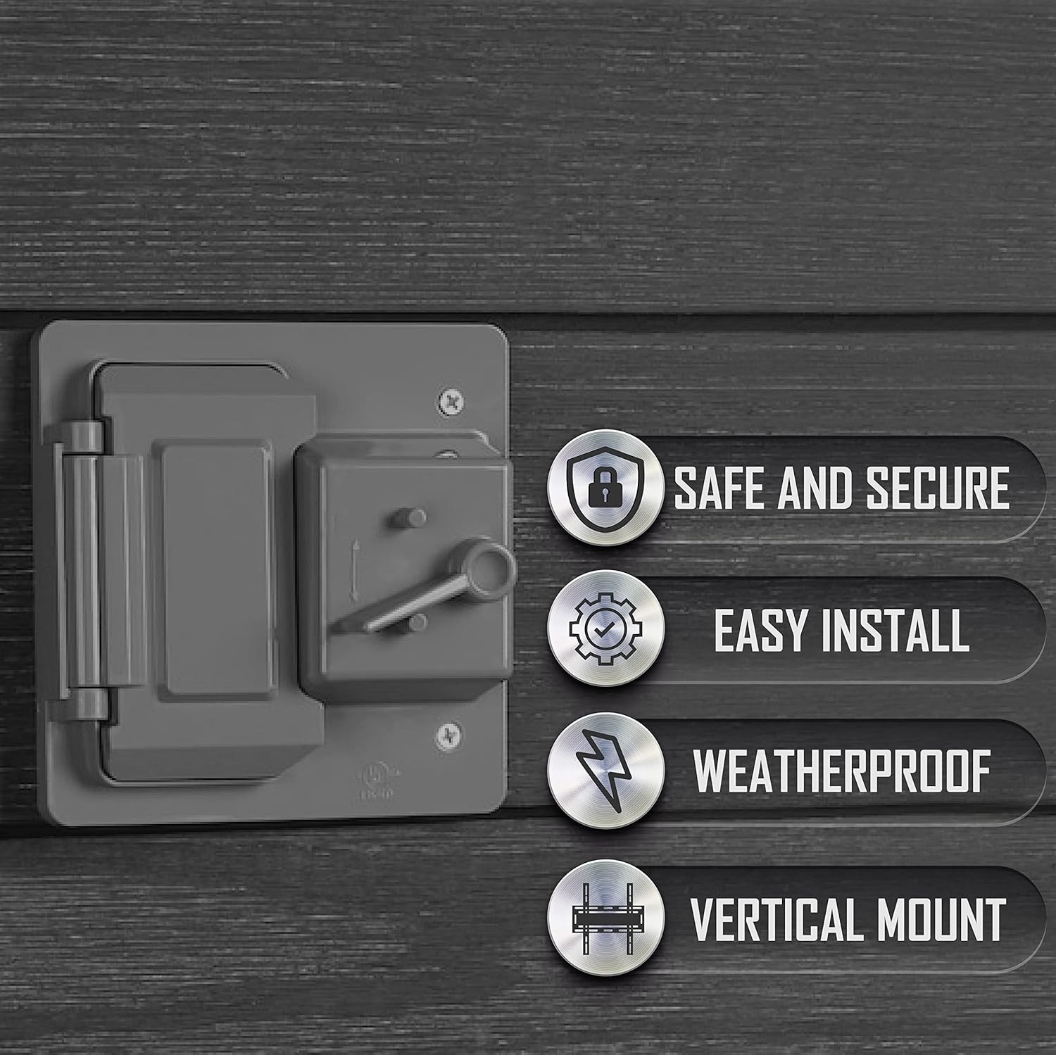 Bell PTC521GY 2-Gang Weatherproof Switch and Outdoor Outlet Cover, Gray Polycarbonate GFCI and Toggle Switch Covers for Home Improvement, Outdoor Electrical Box Protection, UFAST 8-in-1, NEMA 3R