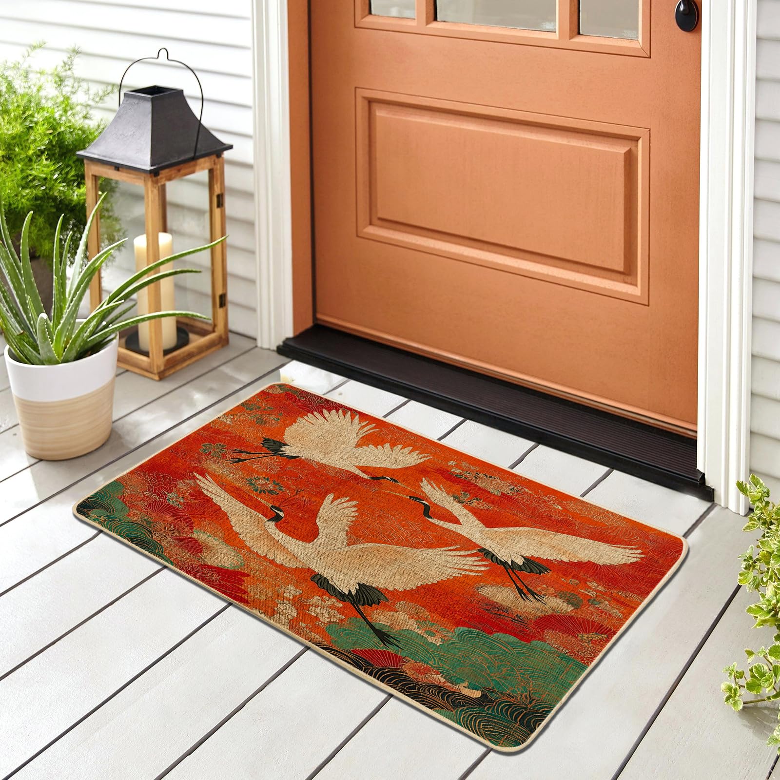 Paillasson asiatique chinois vintage idéal pour l'extérieur et le patio