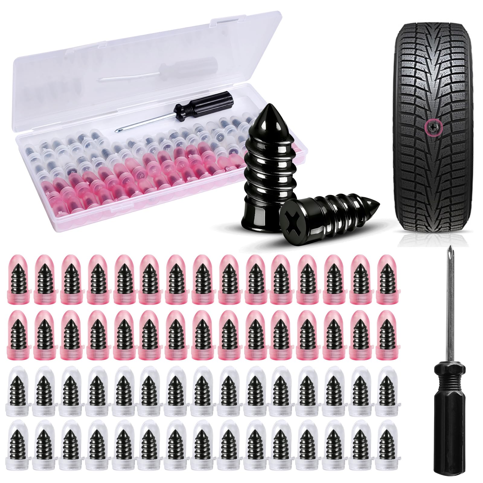RVEWIYA 60PCS Tire Repair Kit