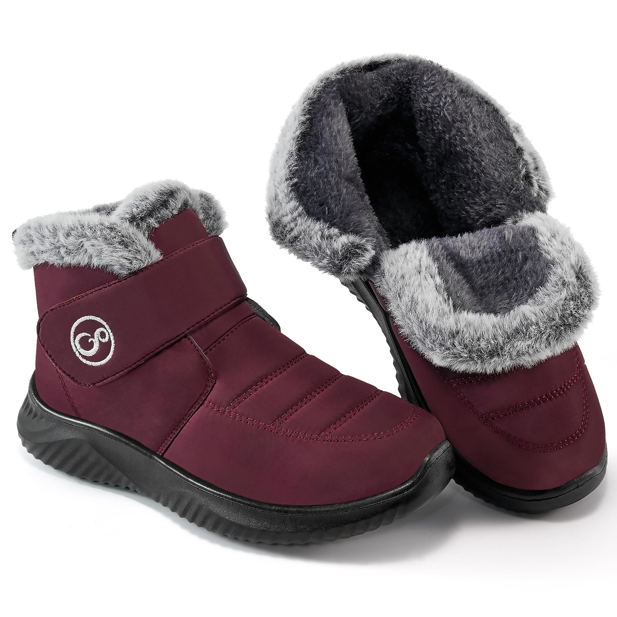 Women Snow Boots Waterproof: Fur Lined Warm Winter Boots for Women- Comfortable Non Slip Outdoor Walking Booties