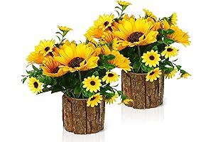 Elegant Lilithye Silk Sunflower in Planters