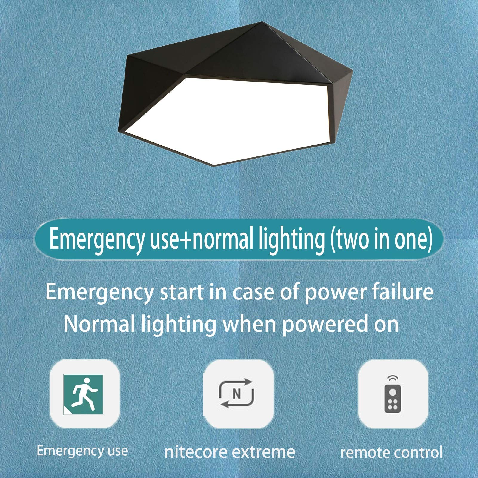 Le plafonnier d'urgence peut continuer à allumer pendant 90 minutes après l'échec de la puissance, y compris la lampe de séjour, la lampe à la chambre à coucher, la lampe simple, le tricolore, la lamp