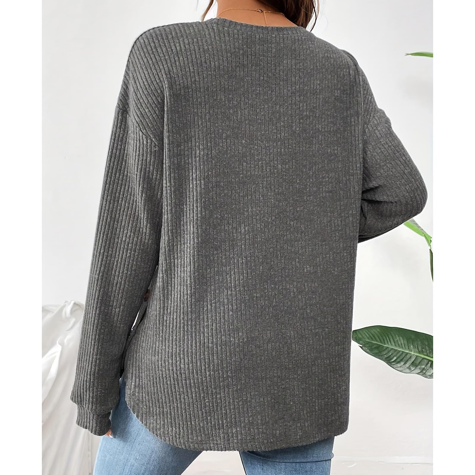 Comodo Pullover Premaman Tessuto Morbido Casual Inverno Gravidanza Top Shirt Traspirante Girocollo Design Poliestere Spandex Pullover Premaman