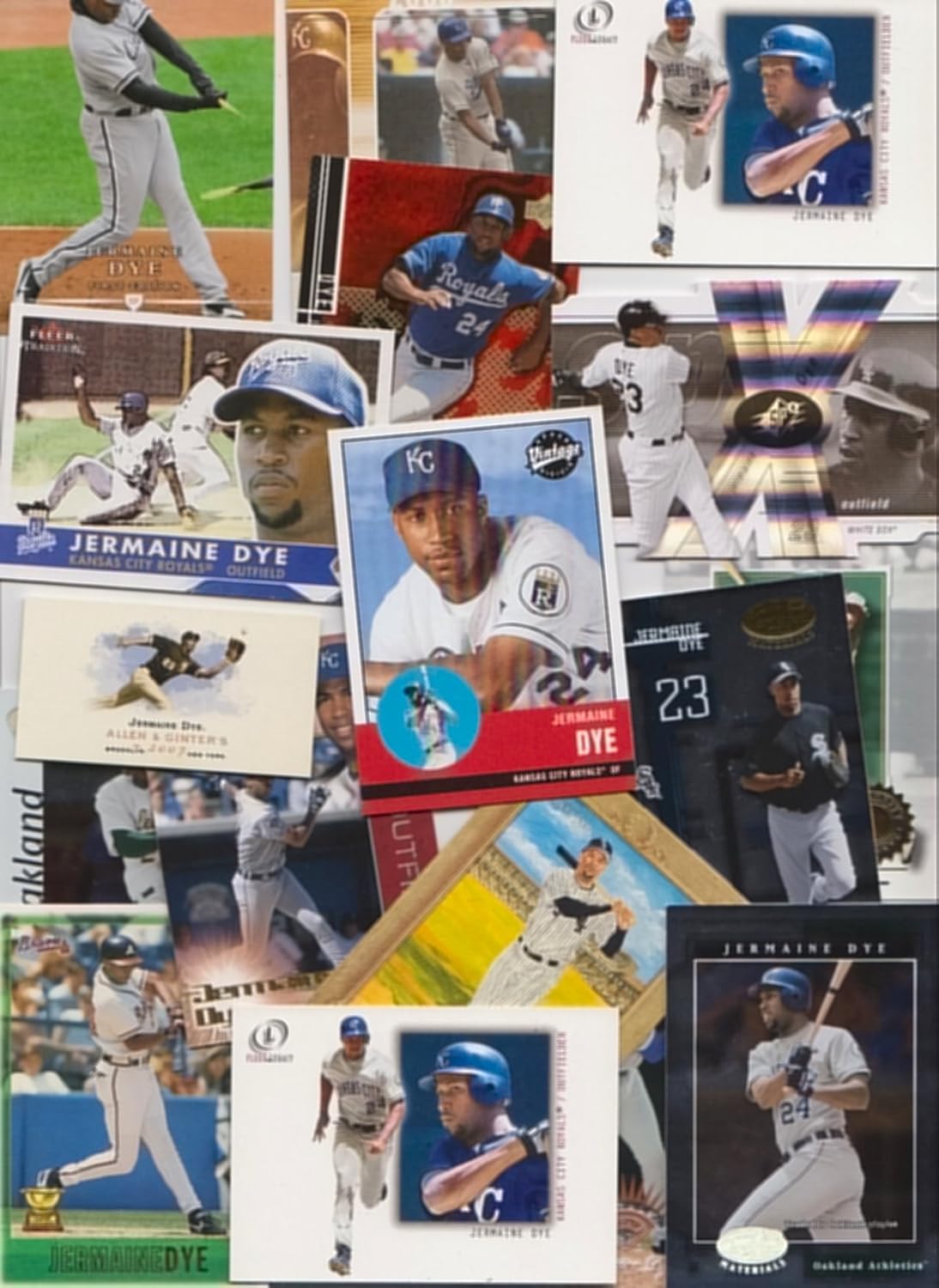 Jermaine Dye / 50 Different Baseball Cards featuring Jermaine Dye