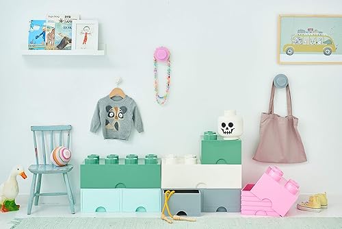 Miniatura 2 de Lego - Caja en forma de bloque tipo Lego 4 perillas 1 caja apilable caja de almacenamiento