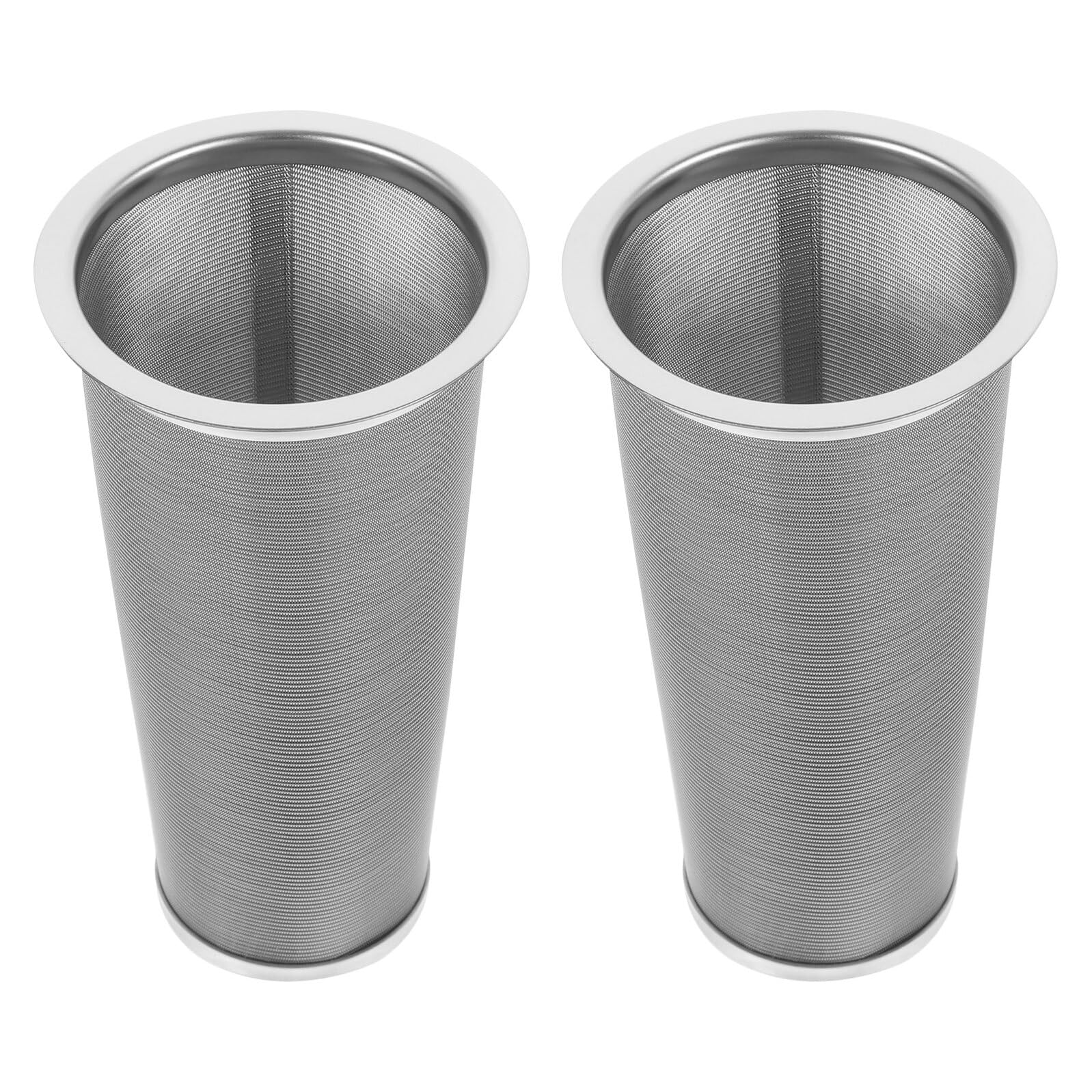 Kraftstofftankfilter aus Edelstahl, Zylindrisch, Kegelförmig, 2 Stück | Tanks und Traktoren, Industrielle und Maritime Nutzung, Silberfarben, Effiziente Filterung, Wiederverwendbar
