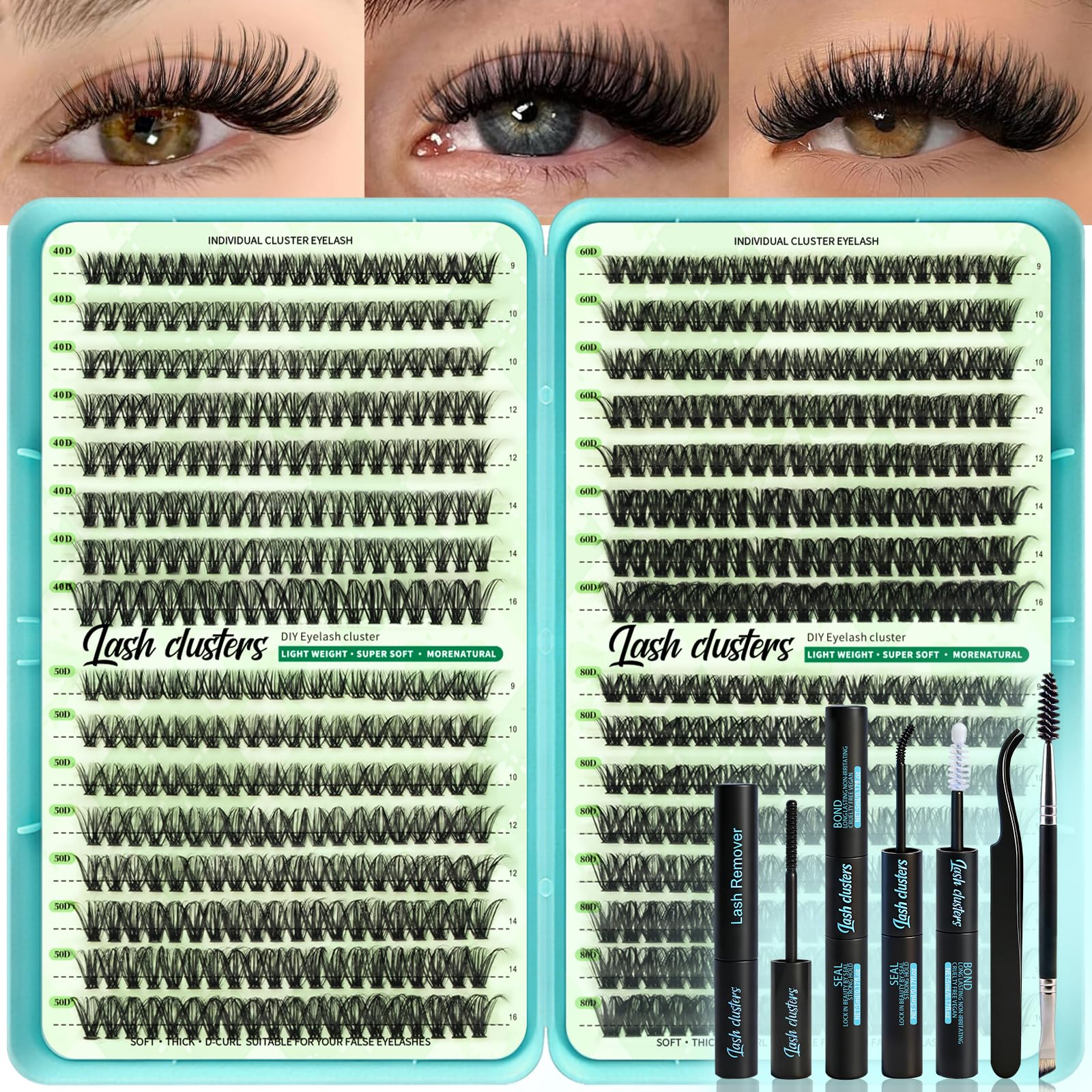 600 Wispy Lash Clusters - Natural Look Eyelashes -23
