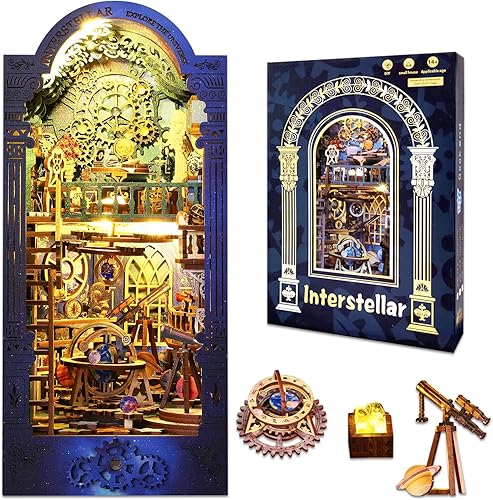 Miniatura 7 de OurMiao Kit de rincón de libros, kit de rincón de libros para adultos y adolescentes, sujetalibros decorativos para decoración de estanterías,