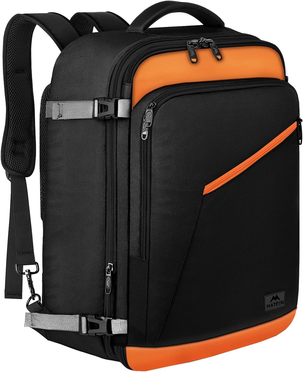 MATEIN Carry on Backpack for Airplane, Expandable Travel Bag for Travelling | Airline Approved with Hidden Shoulder Strap, Fit Overhead Bin, Water Resistant, Lightweigth Casual Daypack Bags for Men Women