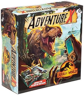 AdventureX Jurassic World Dinosaur-Themed Escape Room Single Use Board Game, Box is Part of The Game, for Kids Ages 8 and Up