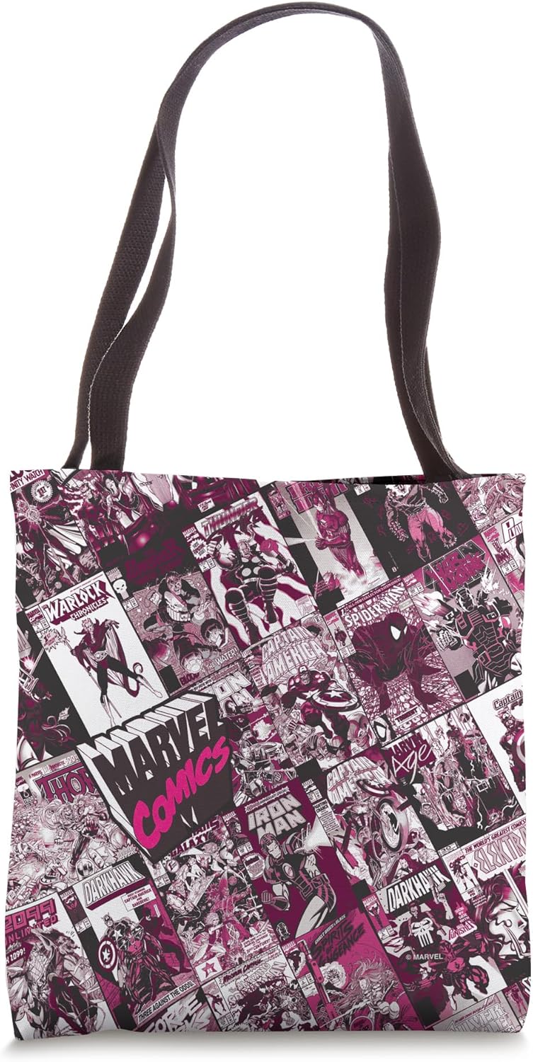 Marvel Comics Vintage 90s Comic Covers Tote Bag