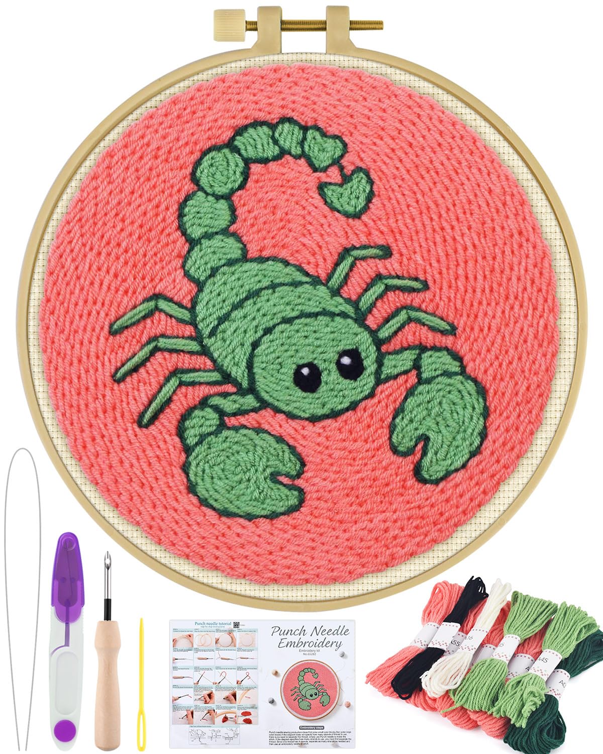 Beginner Punch Needle Kit - Zodiac Embroidery Set -1