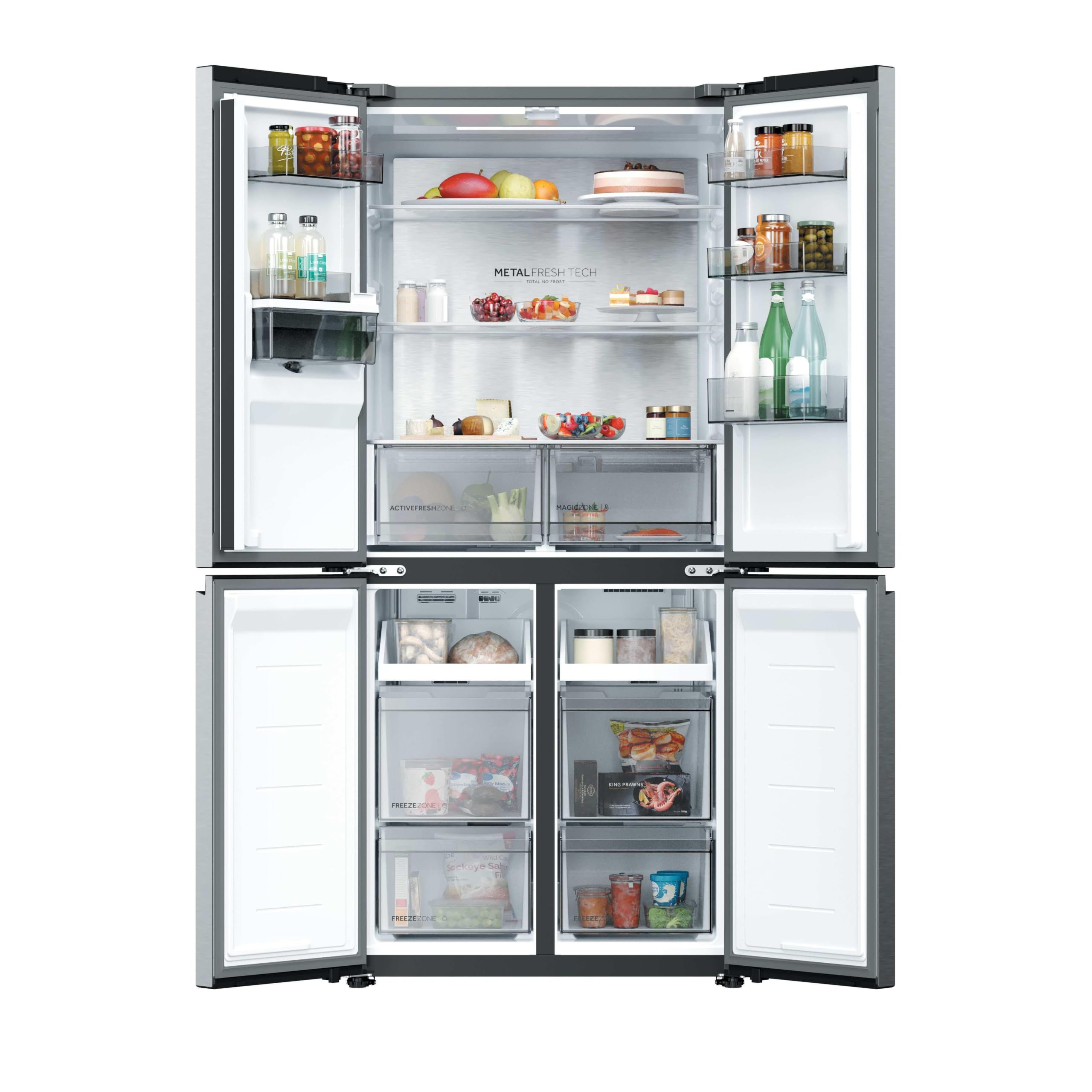 Haier Frigorífico Americano con Dispensador de Agua, Inox [HCR58S18DWMM]