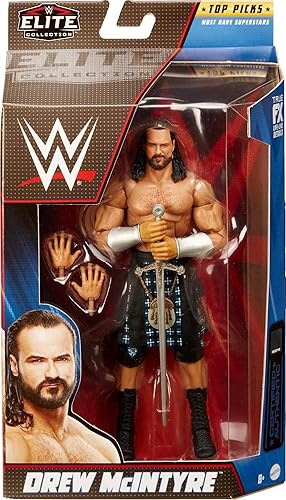Miniatura 2 de Mattel WWE Drew McIntyre Top Picks Elite Collection Figura de acción con accesorios, regalo coleccionable de 6 pulgadas para fanáticos de la WWE a