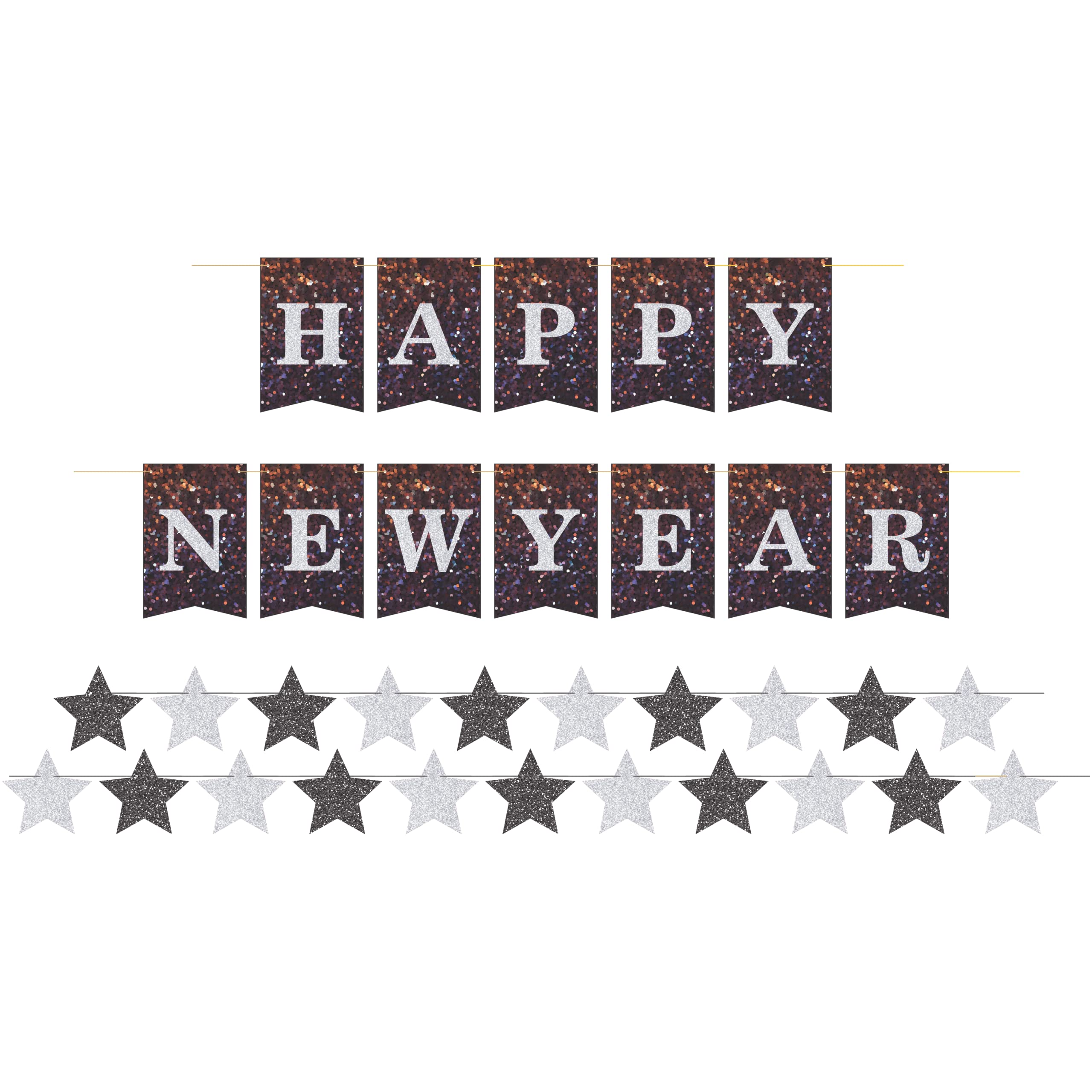 SVM CRAFT® Happy New Year banner- 9, happy new year banner 2023 happy new year decorations 2023 banner -Hello 2023 Happy New Year Banner, Happy New Year Party Decoration Supplies, 2023 New Year Eve Party Décor, Bunting Banner Photo Booth Props