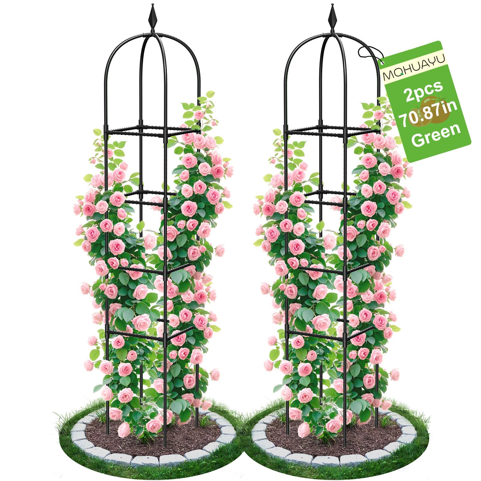 MQHUAYU 71 inch Garden Obelisk