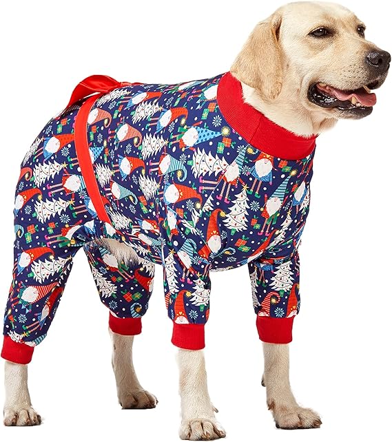 LovinPet Dog Christmas Pajamas Large Long Sleeve Shirts