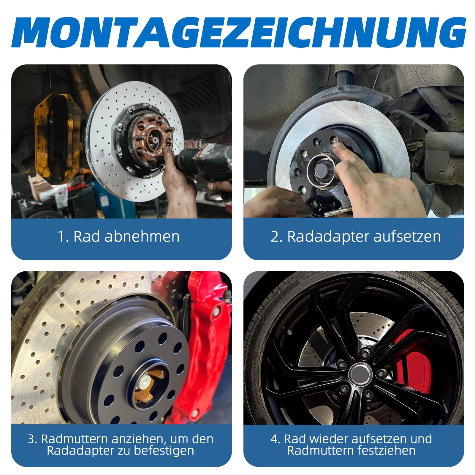 2x20mm Spurverbreiterung 5x100 & 5x112 Dual PCD 57,1mm Mittenloch inkl. M14x1,5 Radschrauben Schwarz für VW Golf Audi Seat Leon Skoda Octavia, schwarz.