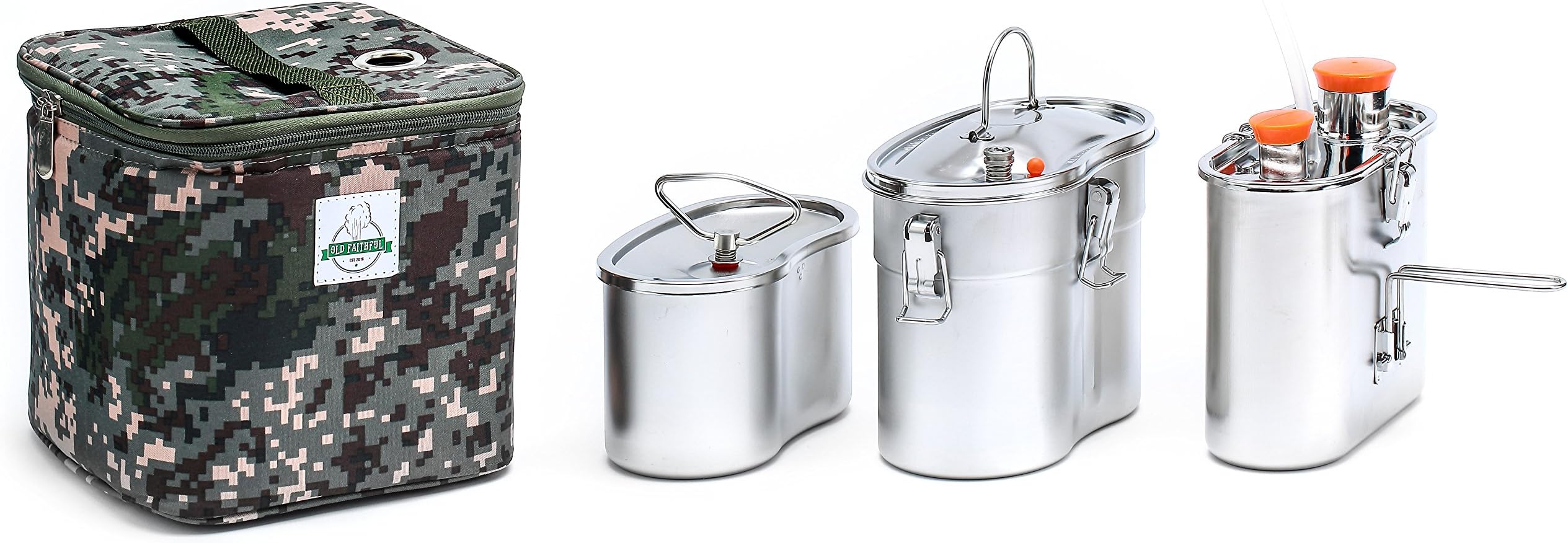 Old Faithful Flameless Geyser Portable Cooking System - Cook Anywhere Without Fire - MRE Freeze Dried Camping Quarantine Emergency Instant Hot Pot