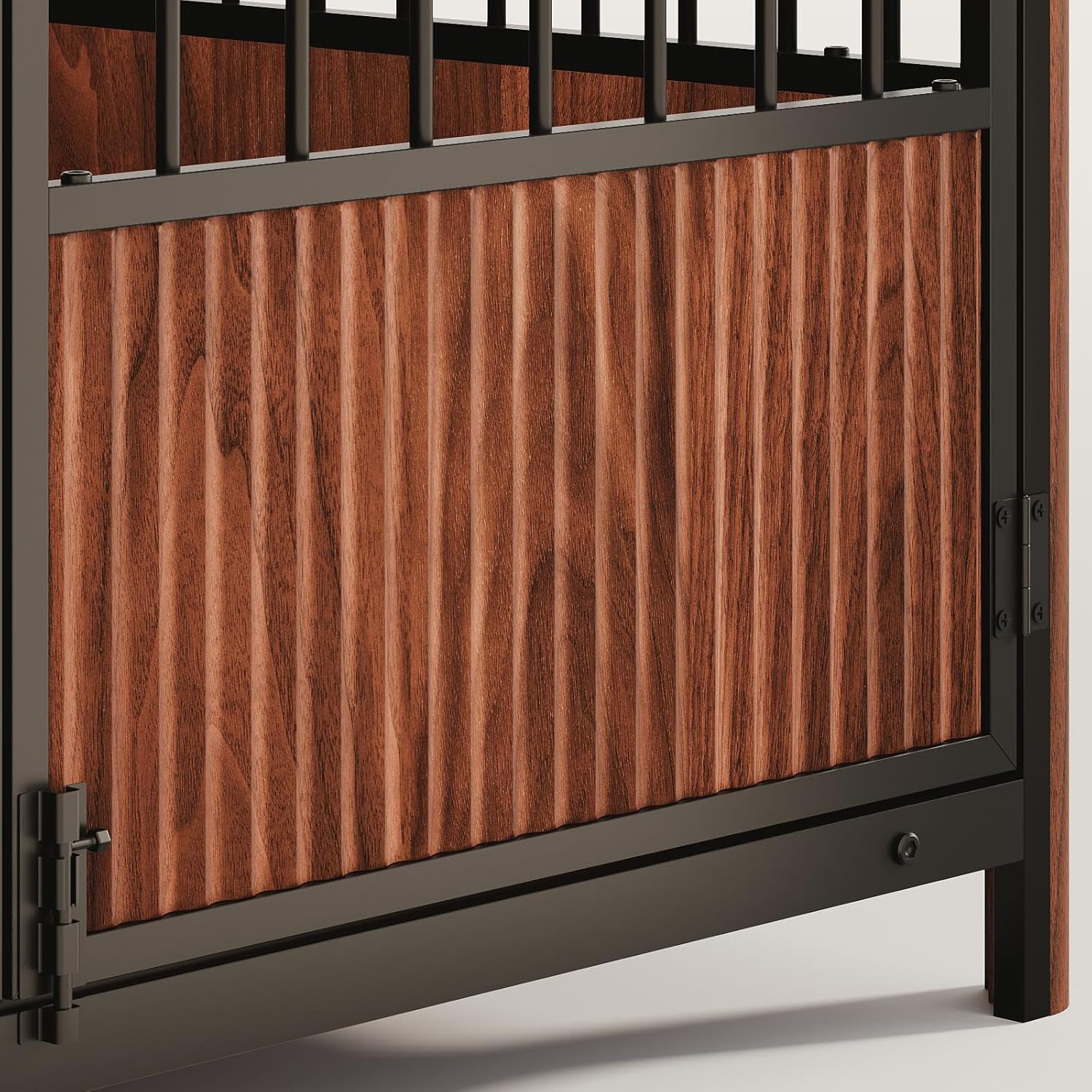 KEIKI 43'' Dog Crate Furniture, Wooden Kennel Table with Double Doors, Indoor Dog House, Decorative Pet House Dog Cage Side End Table Indoor for Large & Medium Dogs
