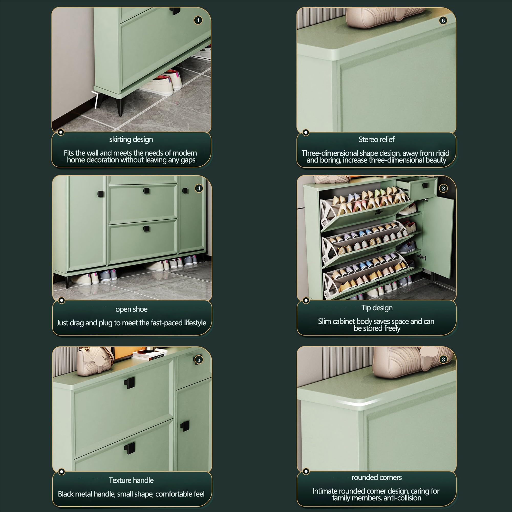 Scarpiera – Soluzione di archiviazione stretta a 3 cassetti con anta a ribalta per ingresso e corridoio, design indipendente per piccoli spazi