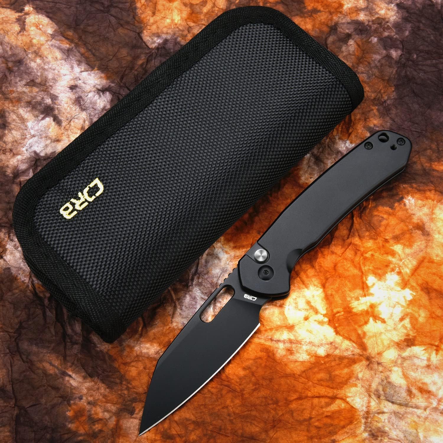 CJRB Pyrite Black Blade Wharncliffe Exklusives Taschenmesser J1925A aus AR-RPM9 Pulverstahl mit Keramik Kugellager