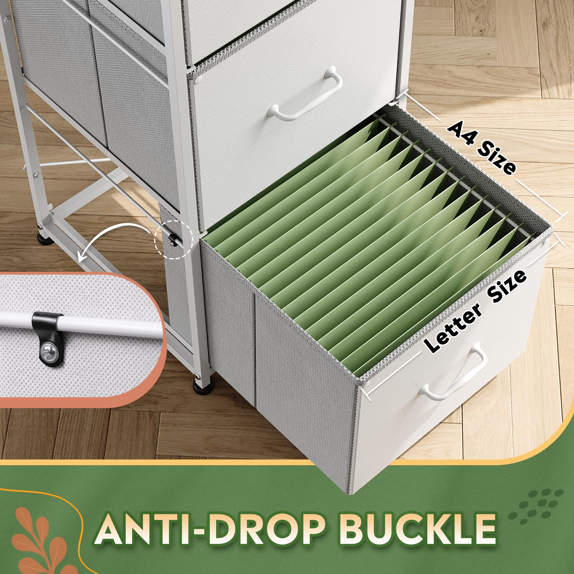 3 Drawer File Fabric Storage For Home