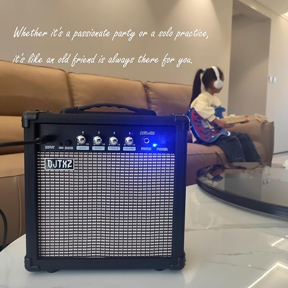 Electric Guitar Amplifier, 20W Practice Amp with EQ Controls, Orange (Black)
