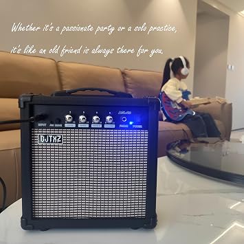 Electric Guitar Amplifier, 20W Practice Amp with EQ Controls, Orange (Black)