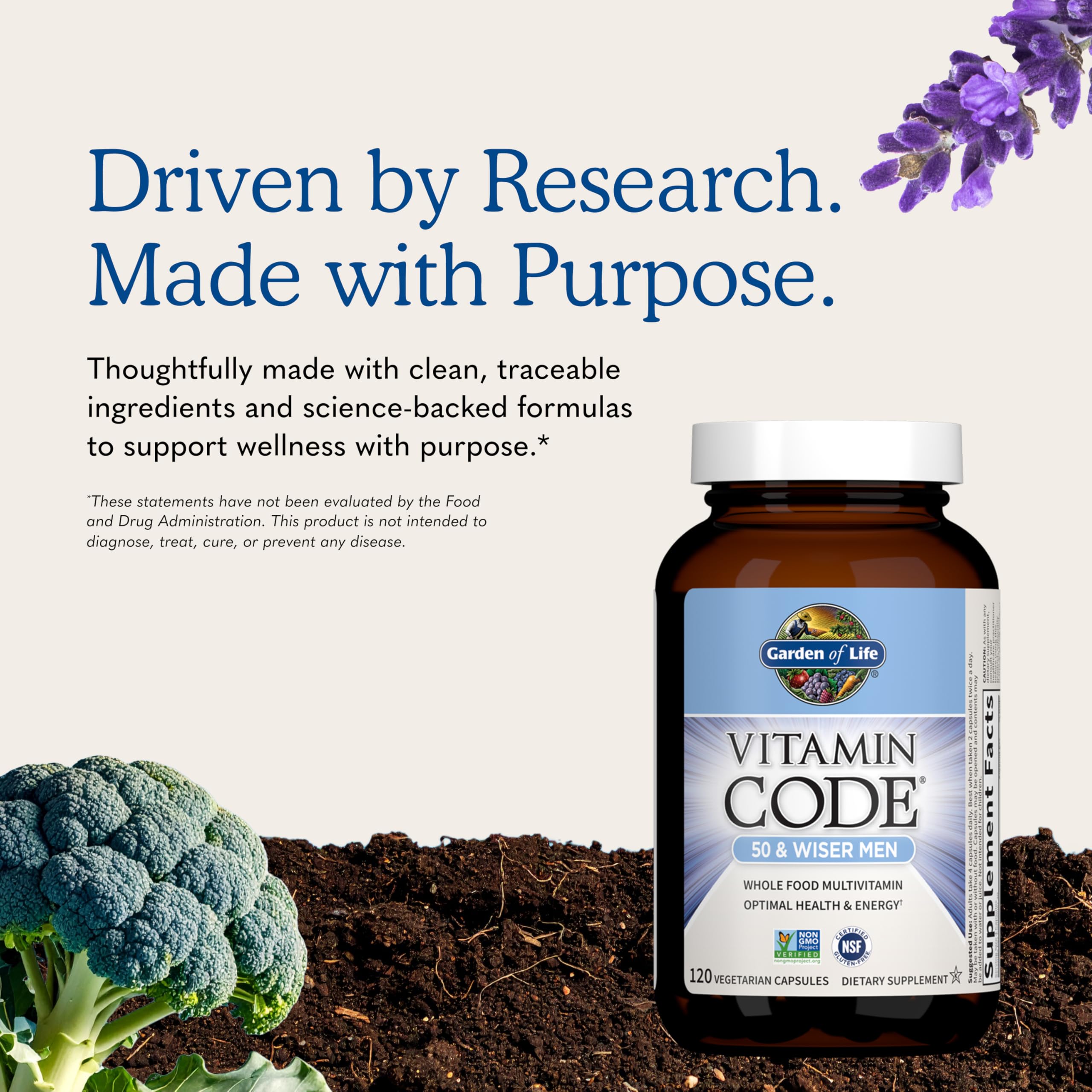 Amazon.com: Garden of Life Multivitamin for Men - Vitamin Code 50