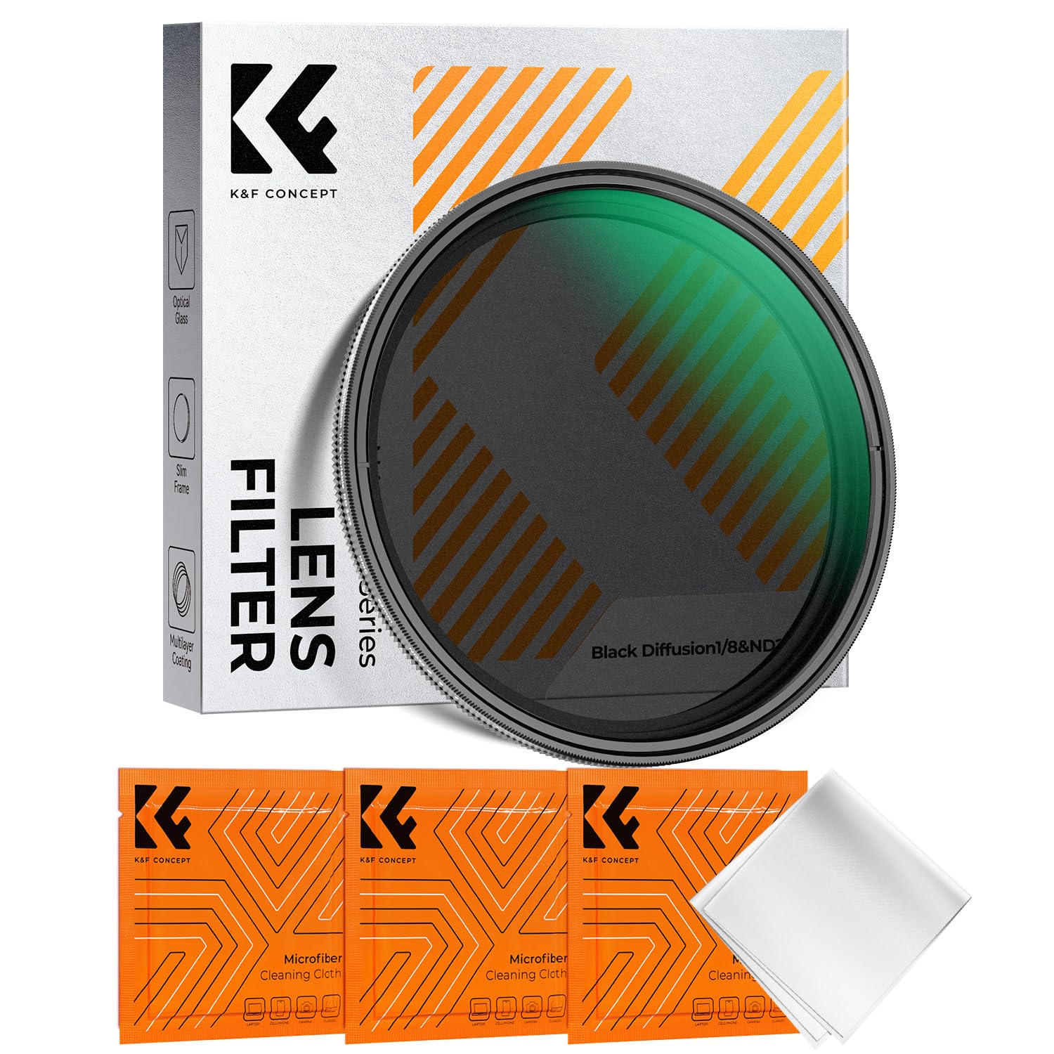 K&F CONCEPT 2-IN-1 Filter 67mm Black Mist 1/8 & ND2-ND32 Filter,Black Promist 1/8 & Variabler ND2-32 (1-5 Blendenstufen) mit Multi-Beschichtung (Nano-Klear)