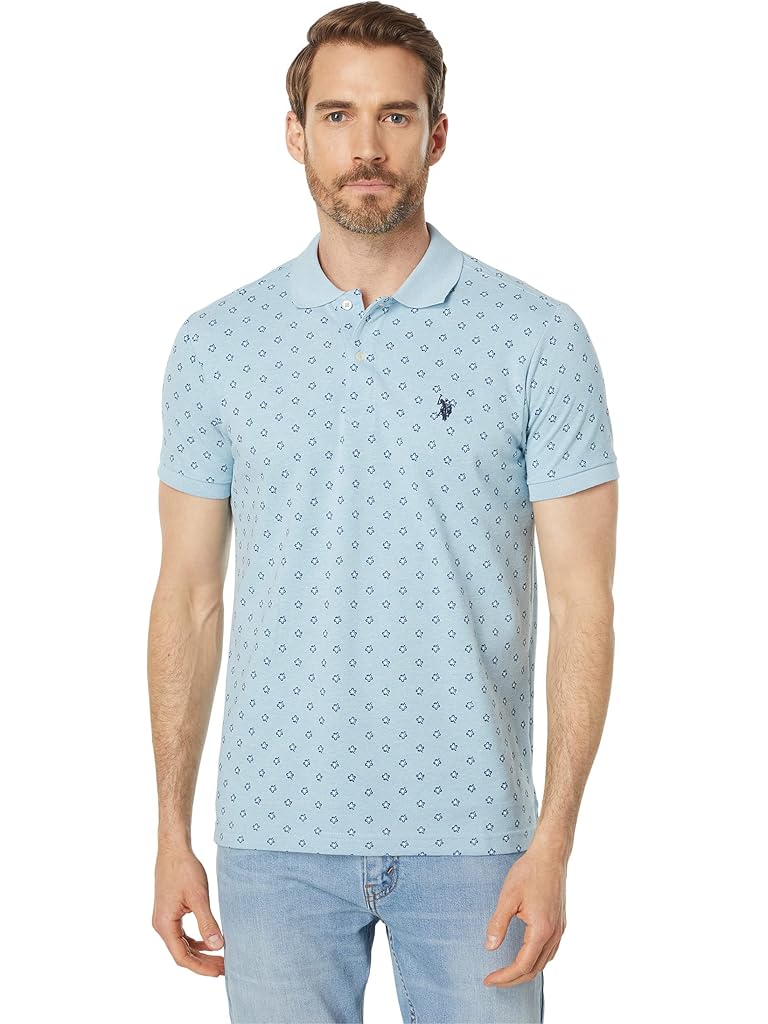 U.S. POLO ASSN. Short Sleeve Ditzy Flowerprint Slim Fit Knit Shirt